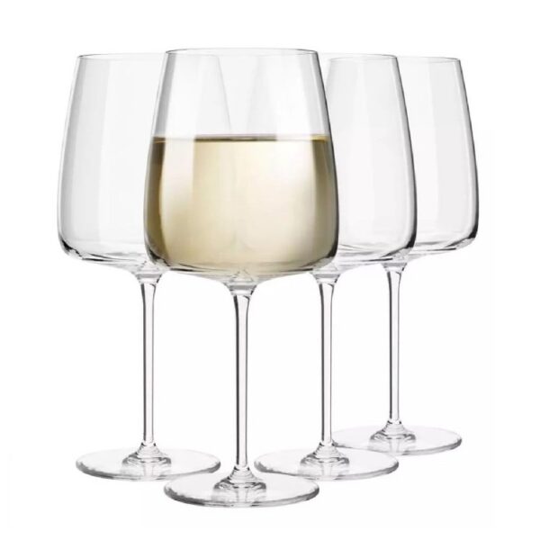KROSNO | Witte wijnglazen | Set met 4 stuks - 480 ml | moderne collectie