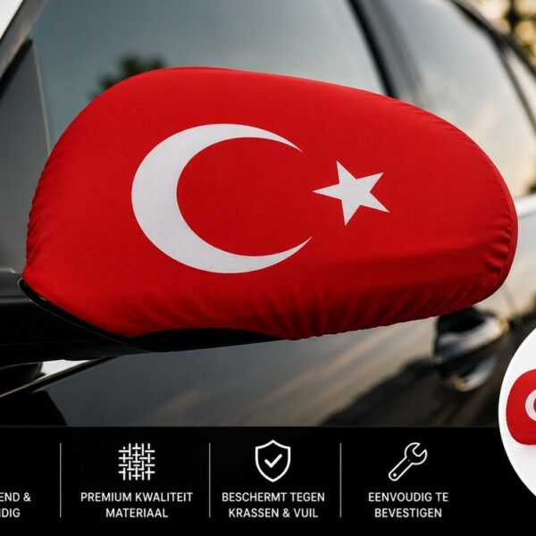 Autospiegel hoes vlag Turkije - 2X