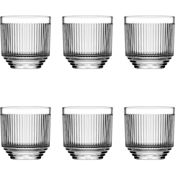 Pasabahce | Dorian tumblers 300 ml - Set van 6 stuks - Whiskyglazen voor whisky en cocktails - Glas - Vaatwasser bestendig