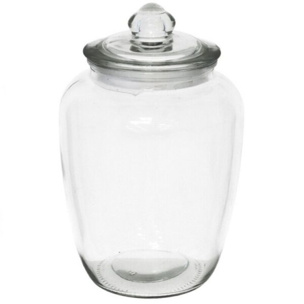 Kitchen & go | Snoeppot - voorraadpot - met deksel - luchtdicht siliconen rand - glas - 2300 ml - D15 x H23 cm
