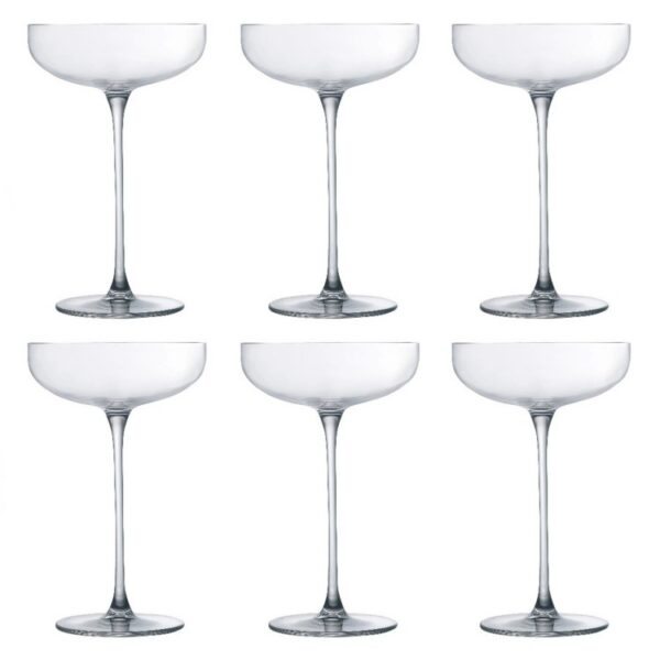 Pasabahce | Nude glass big top - Champagneglas - Coupeglazen - 23,5 Cl - 6 Stuks