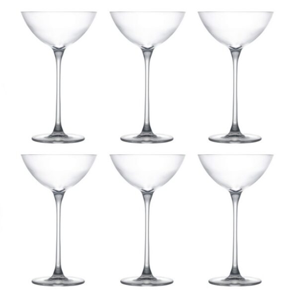 Pasabahce Nude - Martiniglazen - Cocktailglazen - Savage kristalglas - 17 cl - Transparant glas - Glazenset - 6 stuks